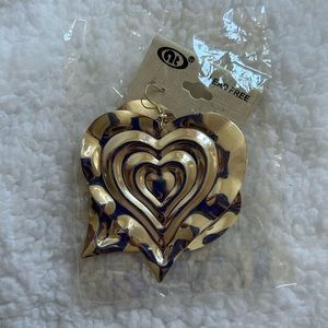 Silver heart earrings